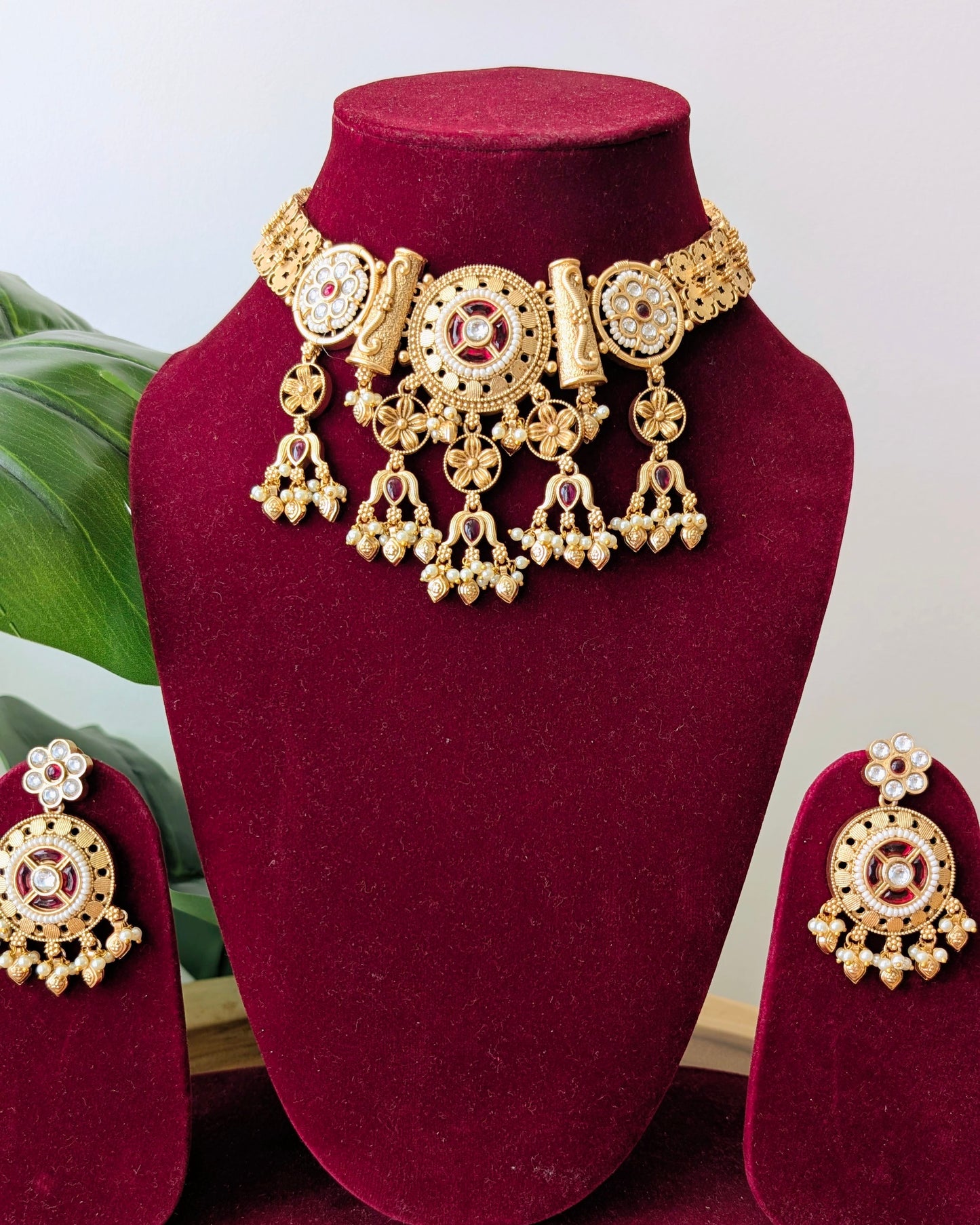 Shreeni Premium Heritage Kundan Necklace