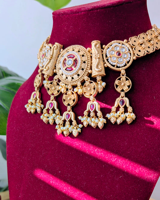 Shreeni Premium Heritage Kundan Necklace