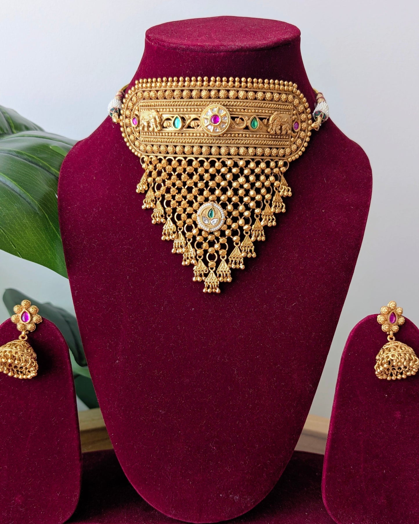 Shweta Premium Heritage Kundan Choker Necklace