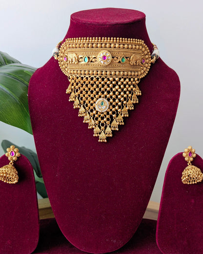 Shweta Premium Heritage Kundan Choker Necklace