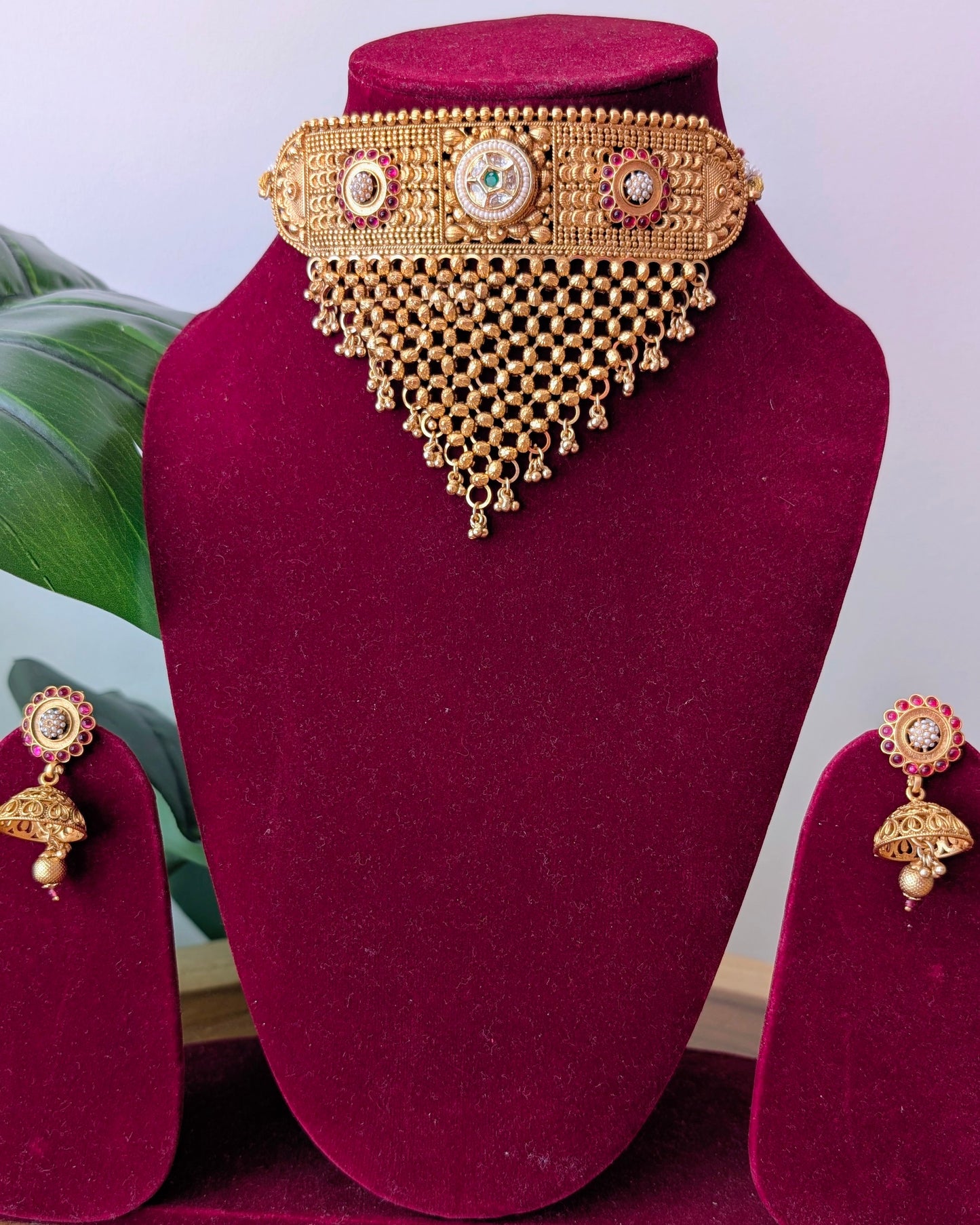 Prerna Premium Heritage Kundan Choker Necklace