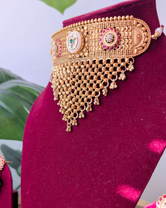 Prerna Premium Heritage Kundan Choker Necklace