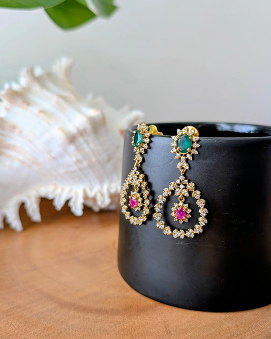 Premium Victorian Stone Dangler Earrings