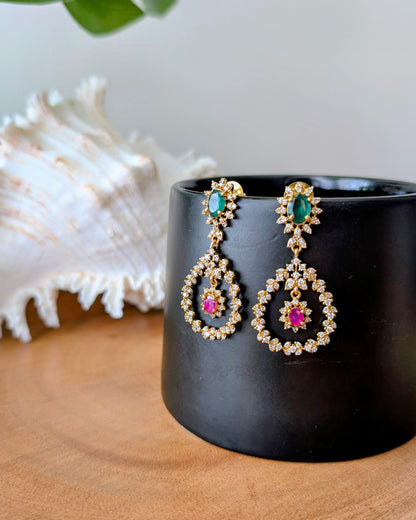 Premium Victorian Stone Dangler Earrings