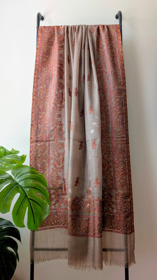 Pure Pashmina Shawl in Earthy Brown
