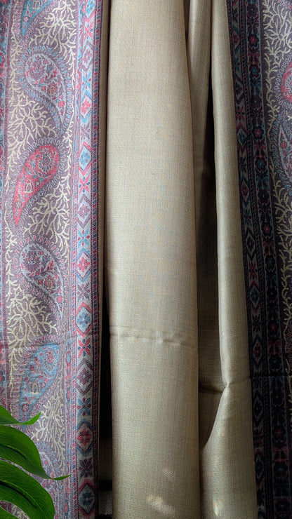 Pure Pashmina Shawl in Golden Beige