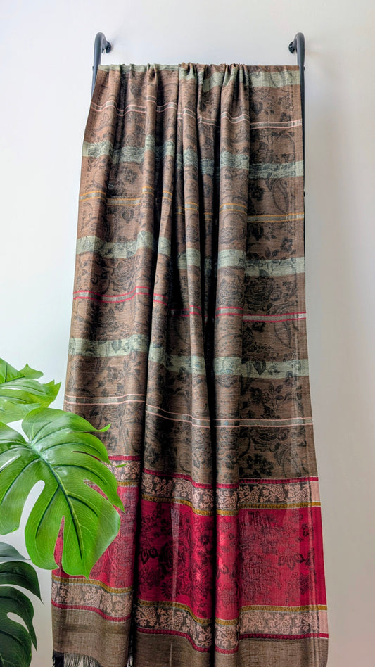 Unisex Brown Shawl
