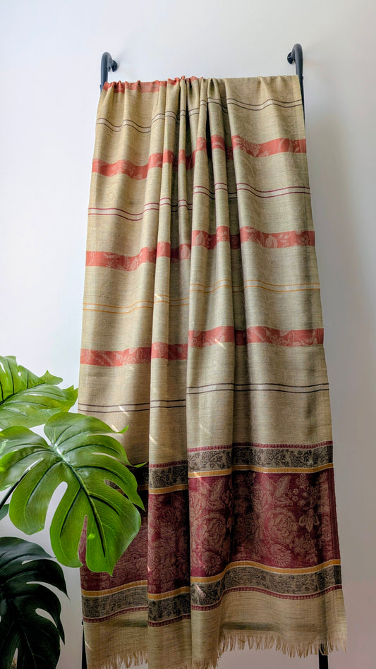 Unisex Beige Shawl