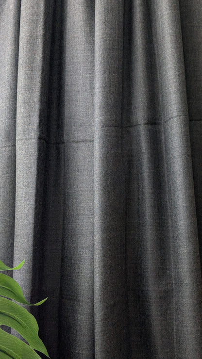 Fine Wool Plain Black Shawl