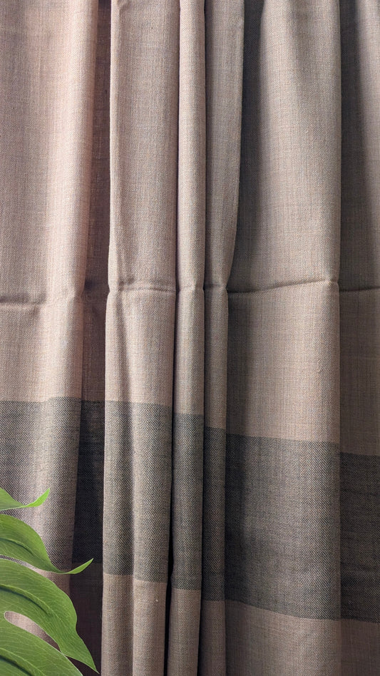 Unisex Semi Pashmina Woolen Shawl - Brown