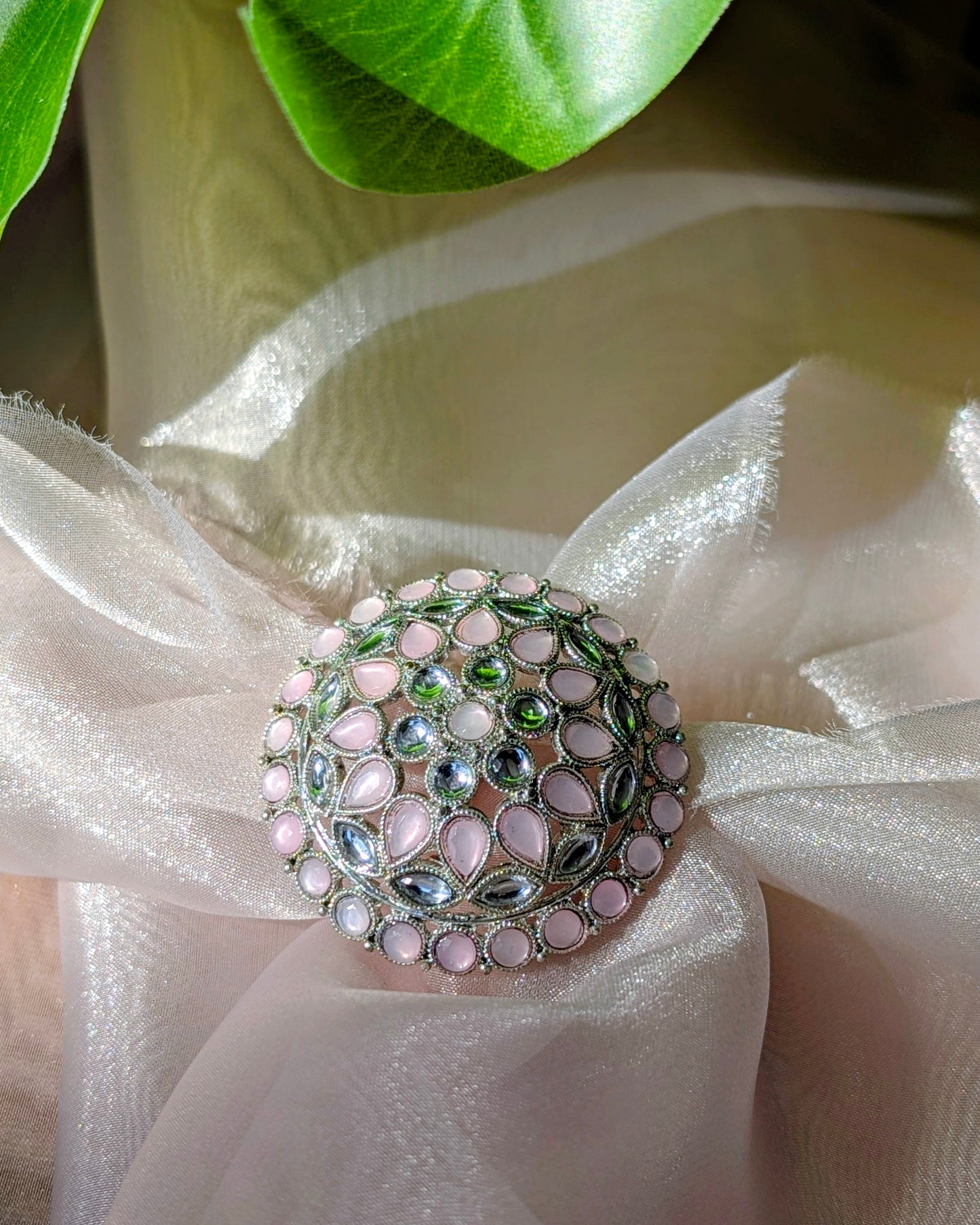 Niharika Adjustable Ring - Blush
