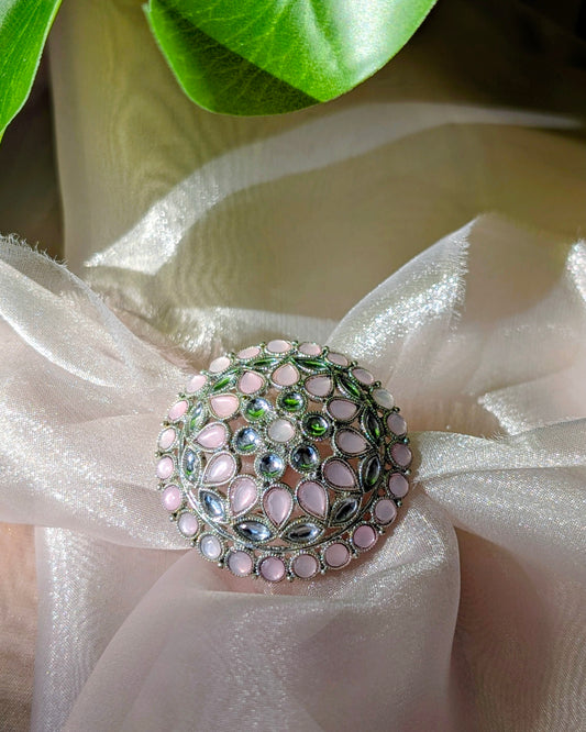 Niharika Adjustable Ring - Blush