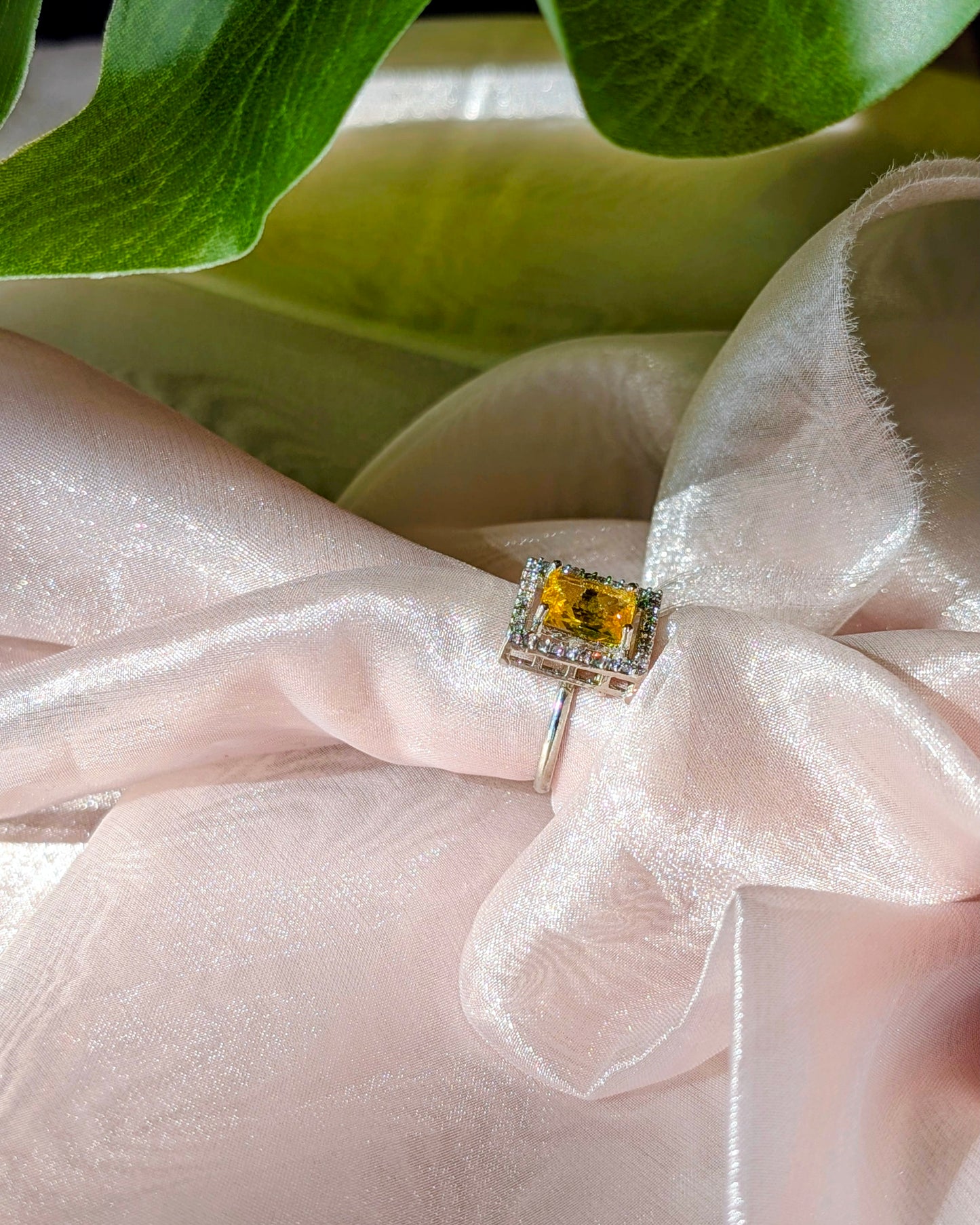 AD Silver Ring - Yellow