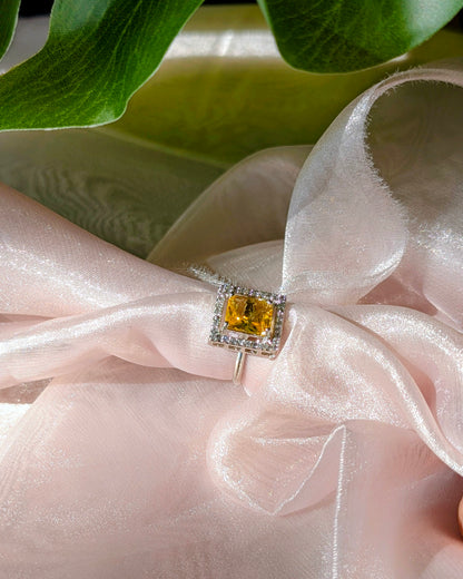 AD Silver Ring - Yellow