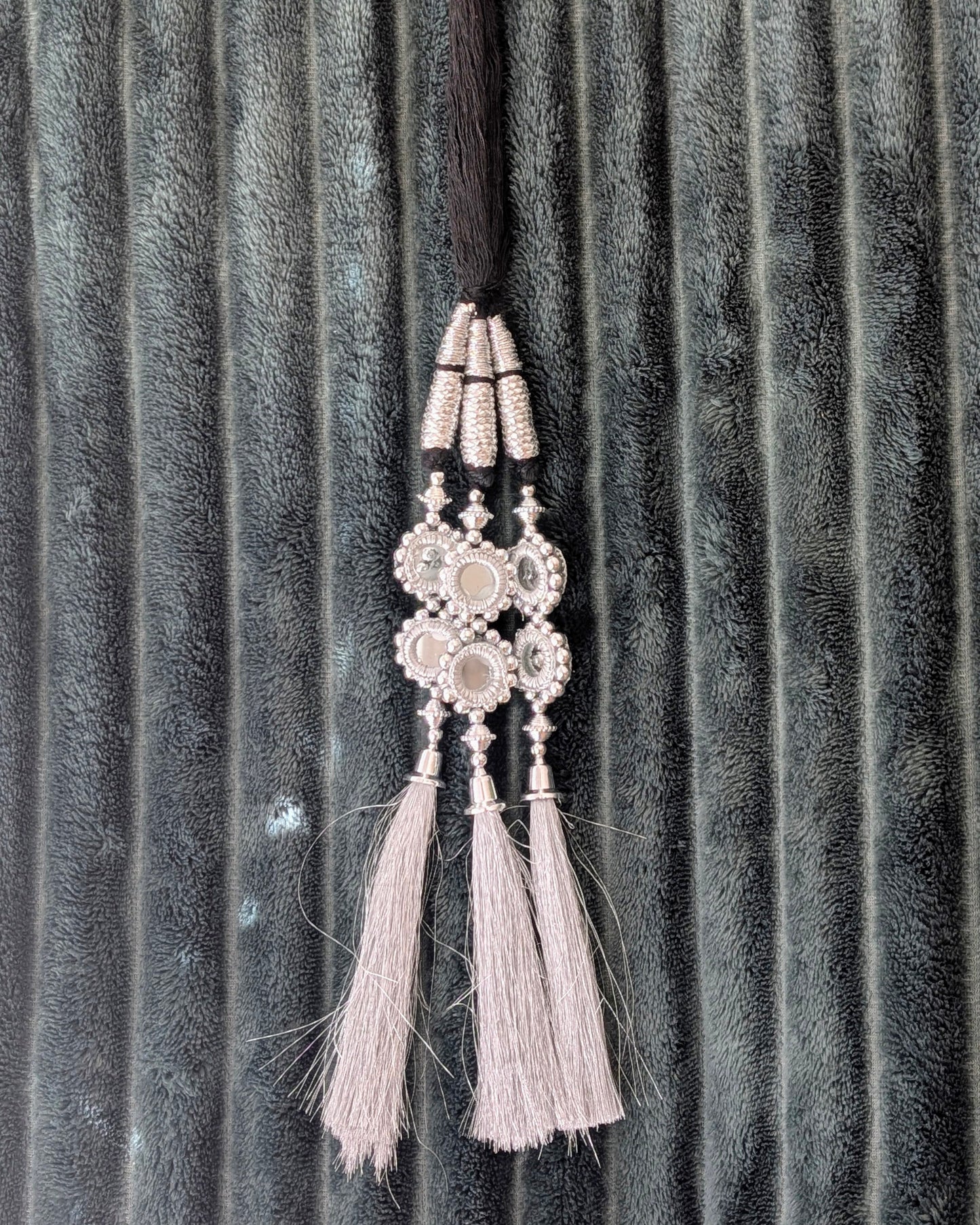 Punjabi Parandi - Silver & Mirror