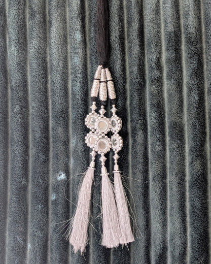 Punjabi Parandi - Silver & Mirror