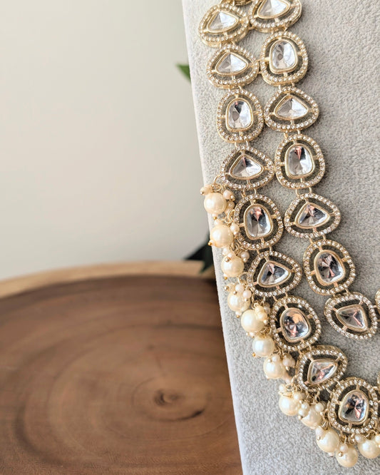 Danika Two Layer Polki Necklace