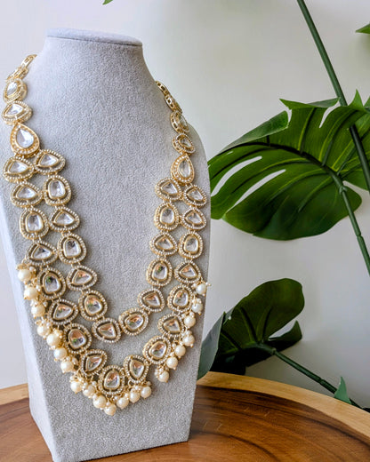 Danika Two Layer Polki Necklace