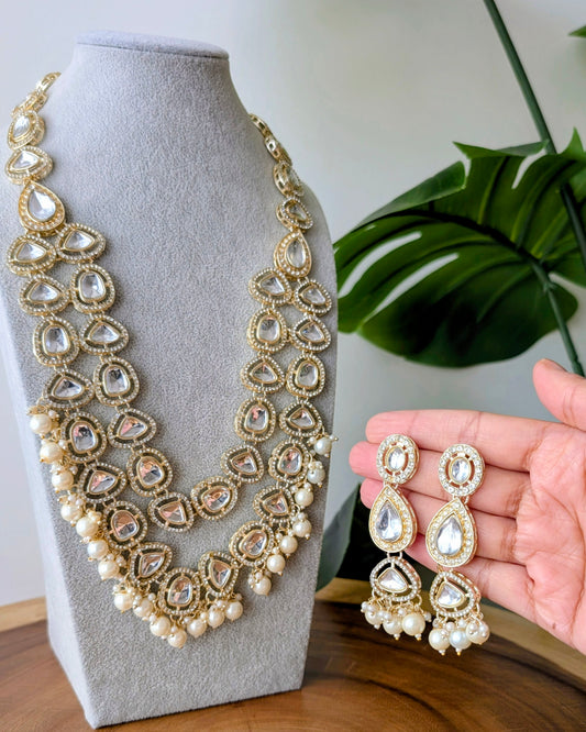 Danika Two Layer Polki Necklace