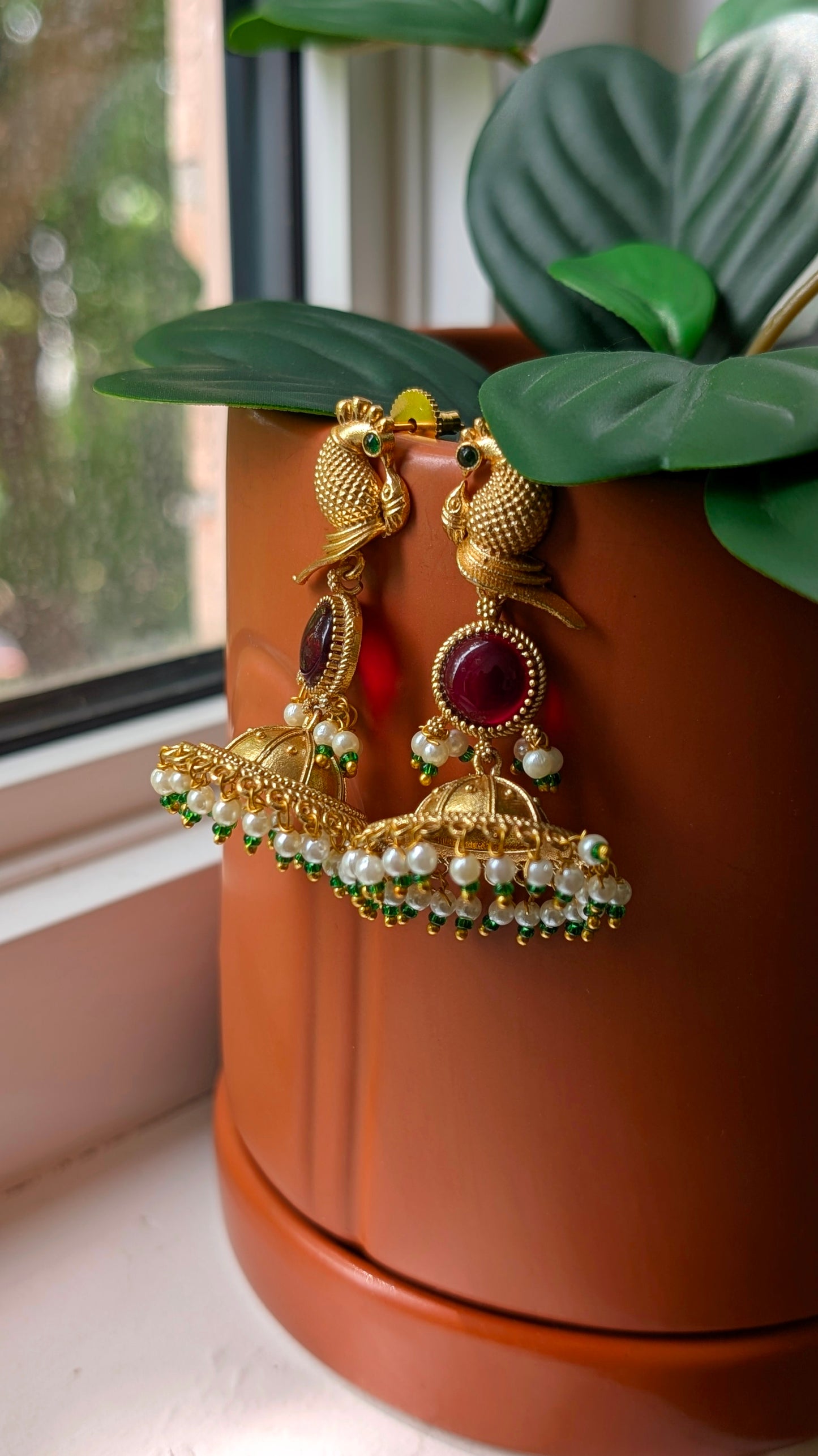 Pihu Oxidized Golden Jhumka