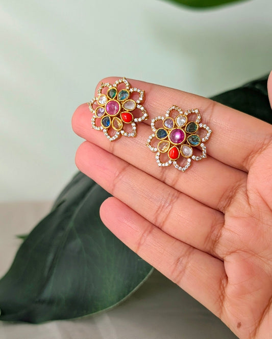 Minah Multicolored Victorian Studs
