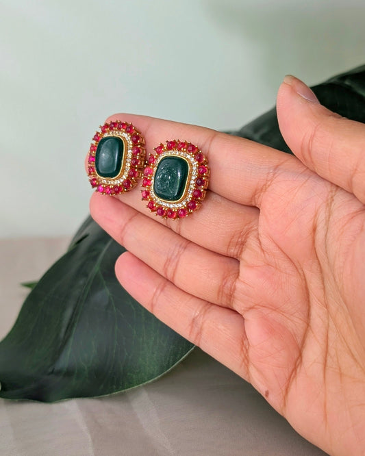 Kunicka Victorian Studs - Green