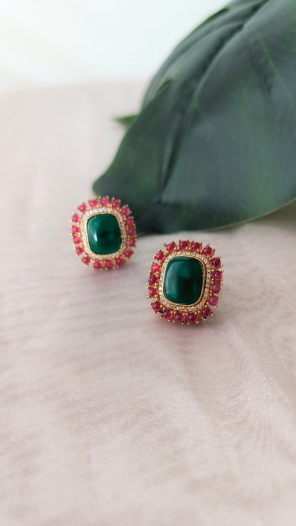 Kunicka Victorian Studs - Green
