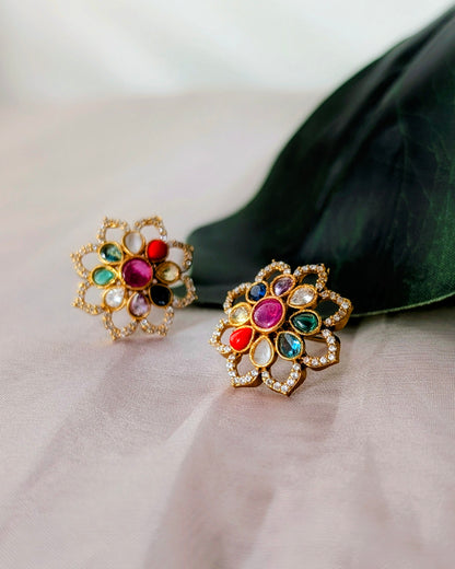 Minah Multicolored Victorian Studs