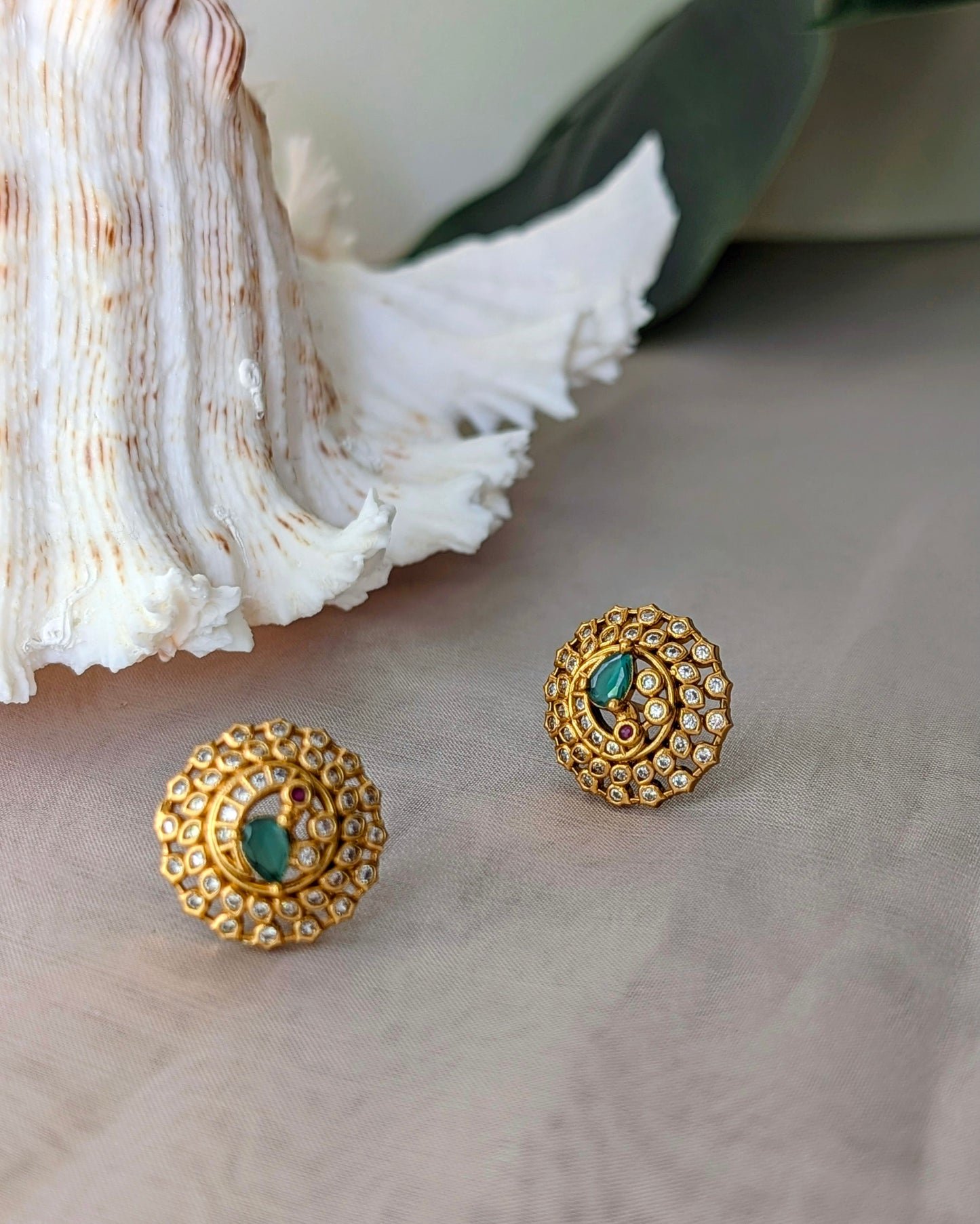 Namita Studs - Emerald