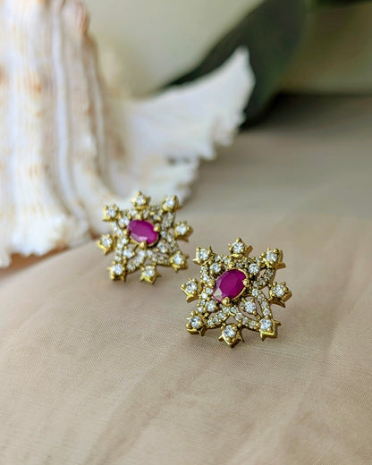 Namita Studs - Ruby