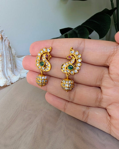 Premium Peacock Drop Earrings