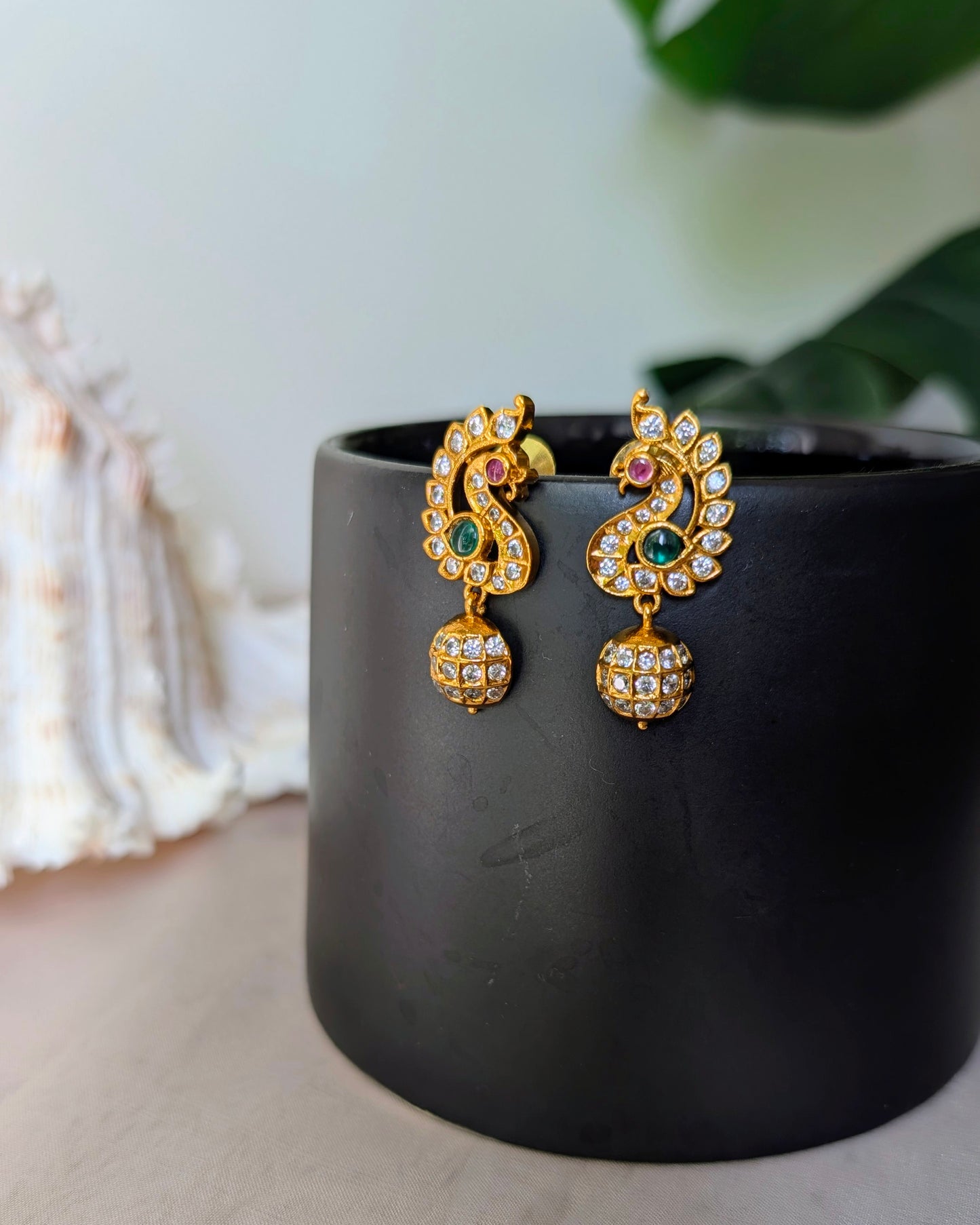 Premium Peacock Drop Earrings