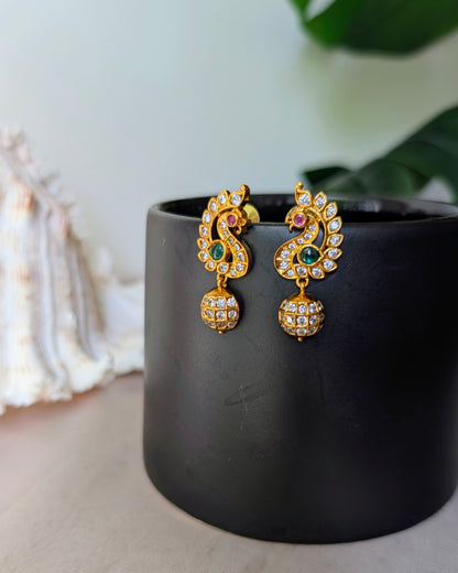 Premium Peacock Drop Earrings