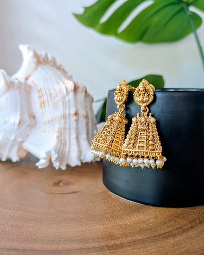 Gopuram Temple Jhumka