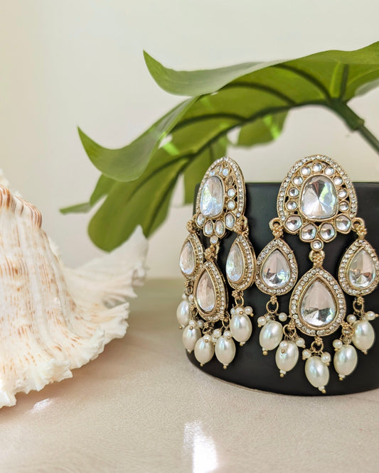 Pallavi Premium Polki Kundan Danglers