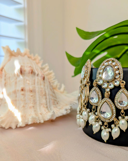 Pallavi Premium Polki Kundan Danglers