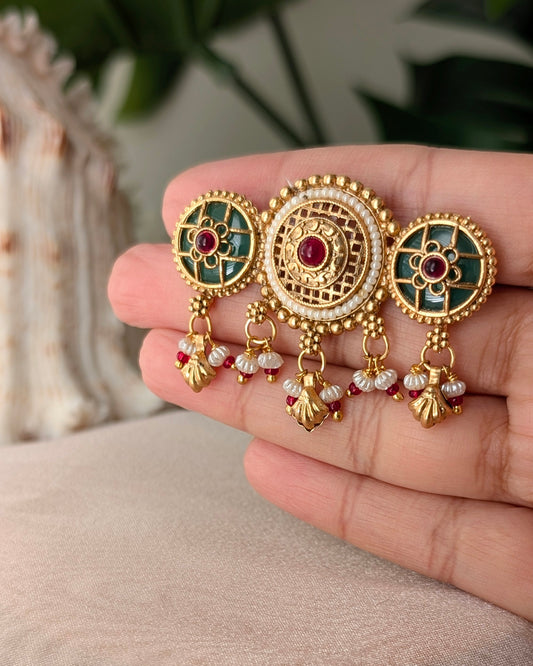 Golden Red Mimi Heritage Adjustable Ring