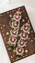 Load image into Gallery viewer, Saira Earrings - Pink &amp; Green

