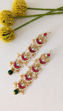 Load image into Gallery viewer, Saira Earrings - Pink &amp; Green
