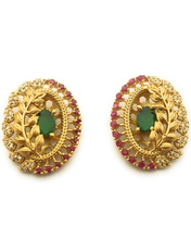 Load image into Gallery viewer, Namita Studs - Emerald
