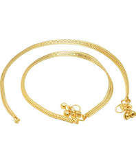 Load image into Gallery viewer, Stand out from the crowd with Golden Anklets — sleek, golden pieces that complete any look. With these on, you won&#39;t be going unnoticed. Go bold with these!
