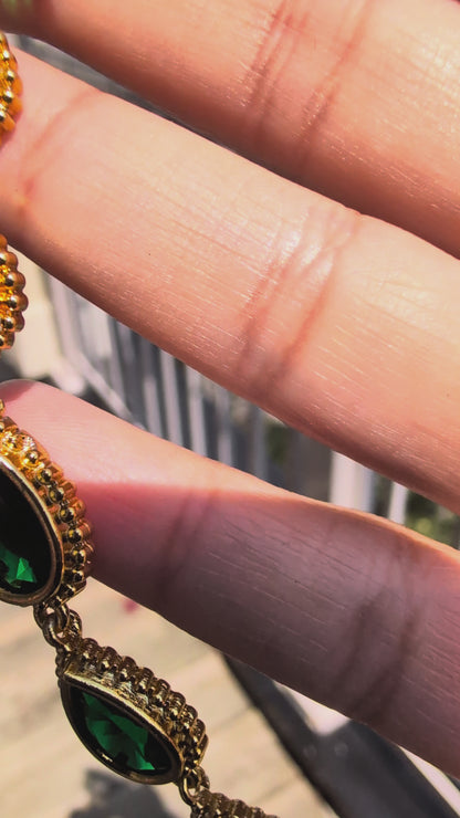 Jyothika Inspired Short Haram Necklace - Green