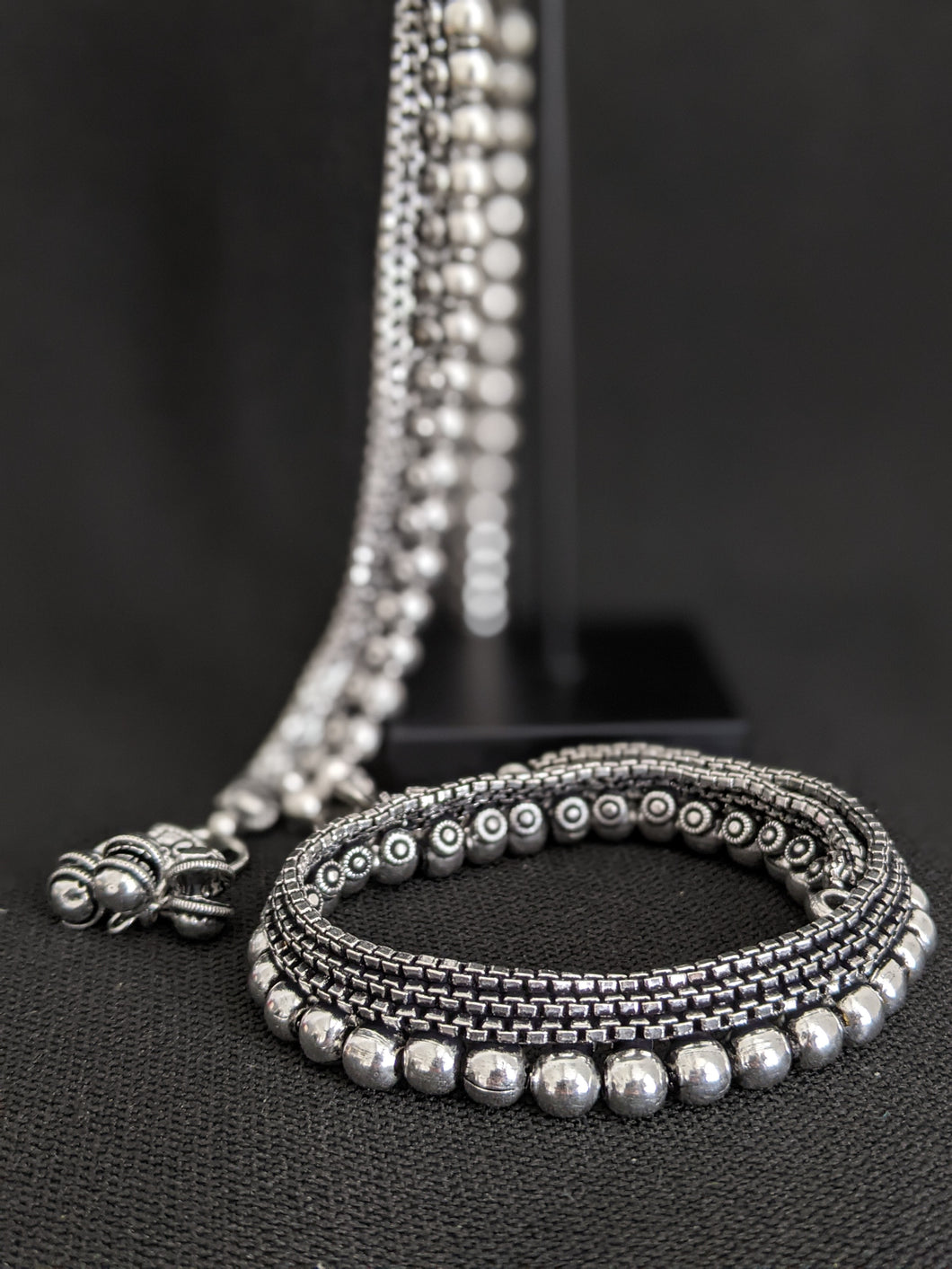 silver anklets, anklets, oxidized silver anklets, oxidized silver jewelry, indian jewelry, jewelry for women