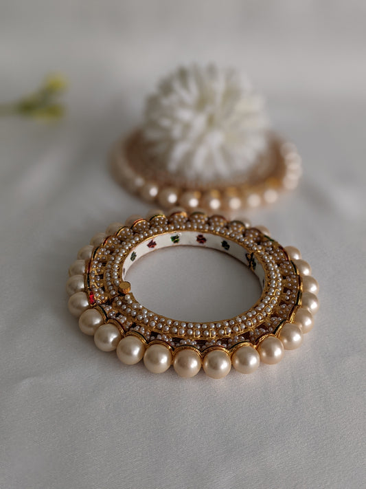 Pearl Kundan Bangles