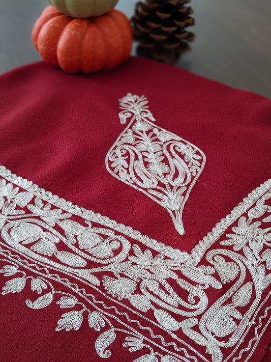 Zari Stole - Maroon