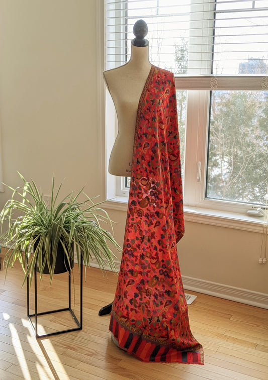 Unisex Kani Stole - Red