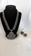 Load image into Gallery viewer, Silver Necklace Set - Peacock
