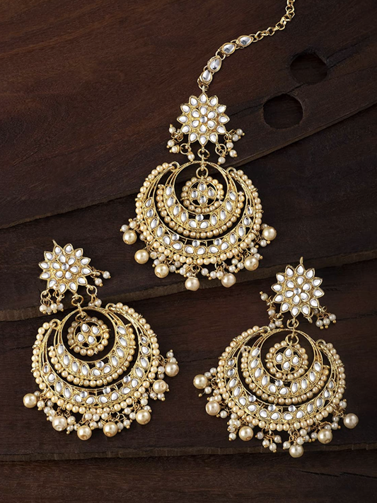 Shona Chandbali Set - Golden